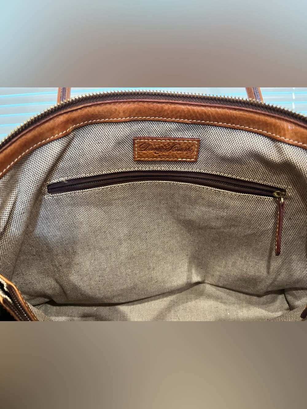 Vintage Dooney & Bourke Canvas and Leather Tote Bag - Picture 11 of 13